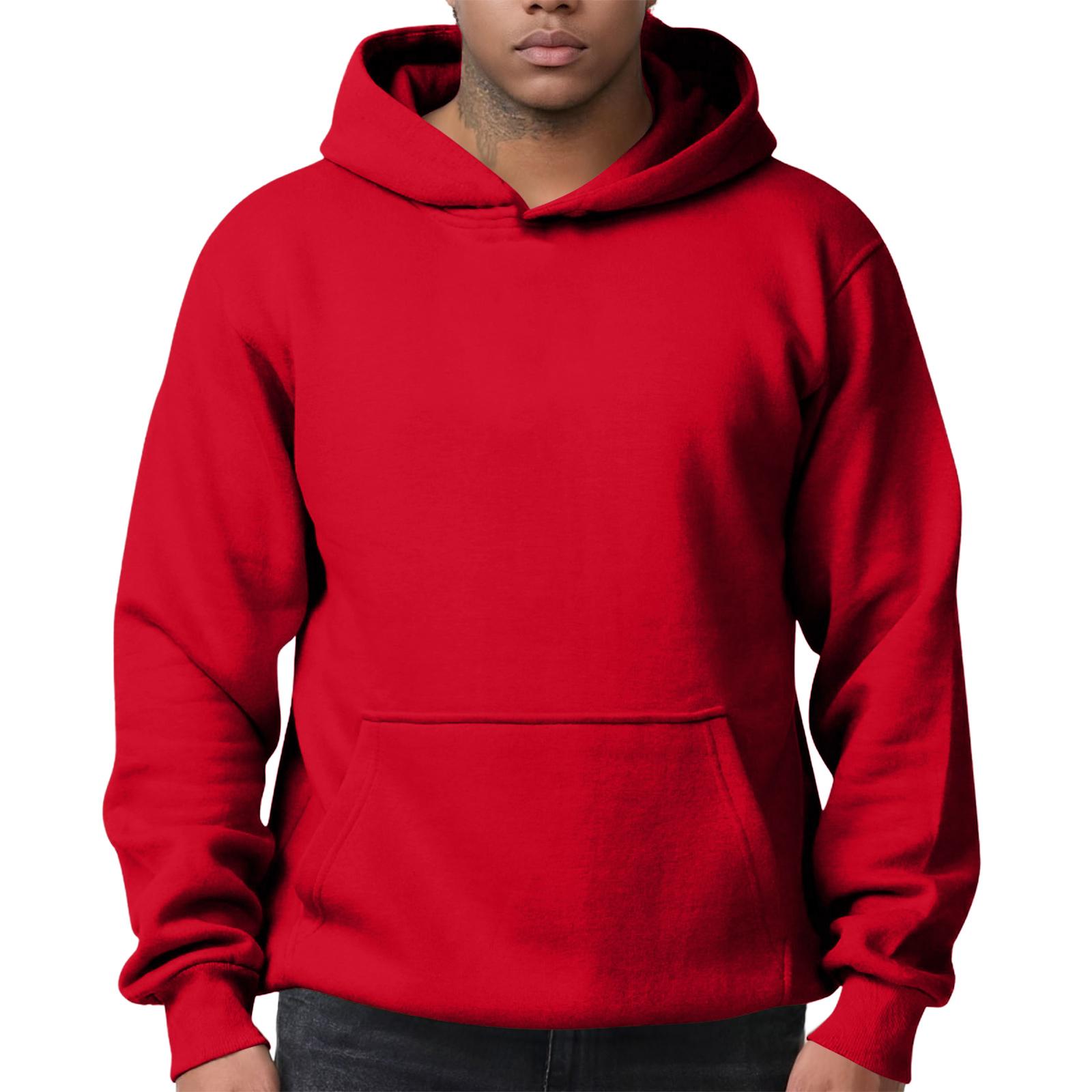 

Мужская флисовая толстовка, повседневная, с длинным рукавом XXL красный