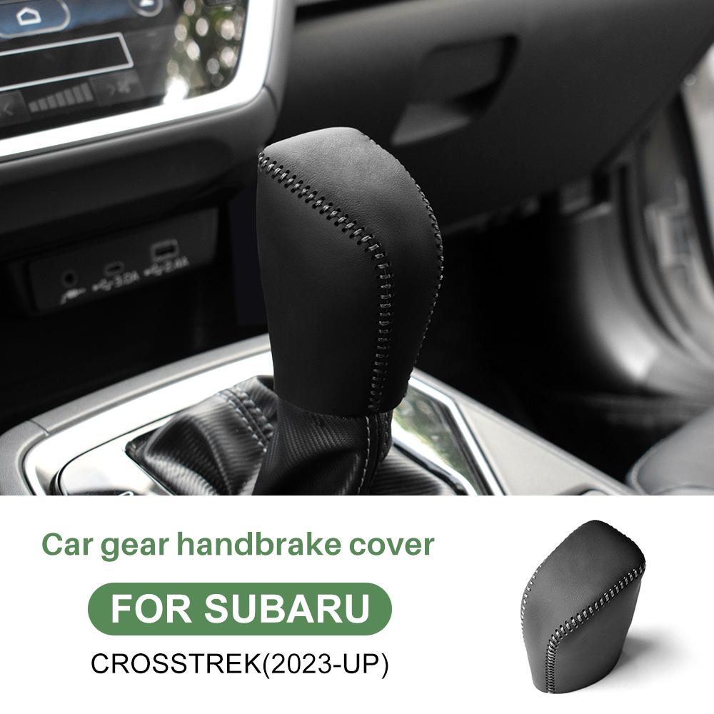 

Top Suede For Subaru Crosstrek 2025 For Impreza 2025 Manual Shifter Knob Cover Hand-stitched Leather Gear Handbrake Accessories