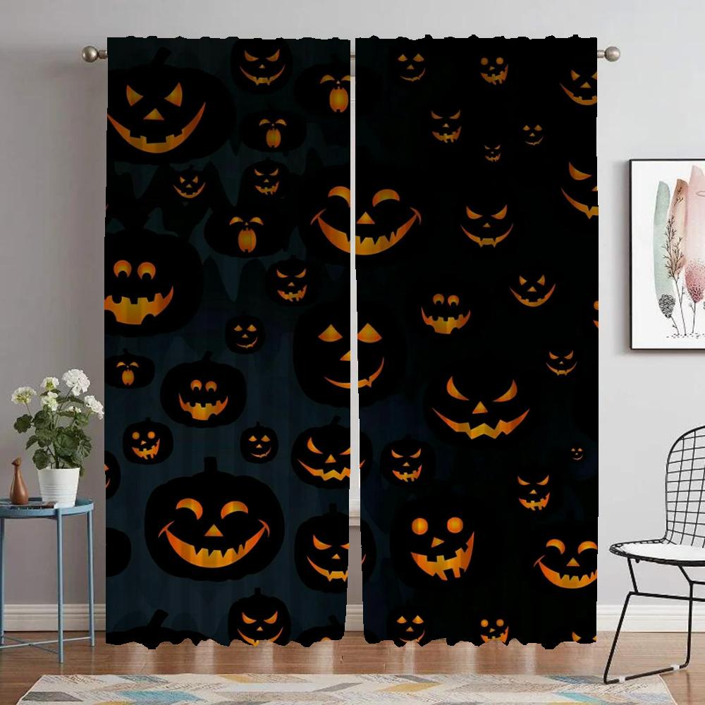 

Разделение Хэллоуин Шторы для спальни Затемняющие шторы для комнаты 2 панели Домашний интерьер Шторы Оттенки Гостиная Кухня Элегантный W50xH70cmx2pcs-CL