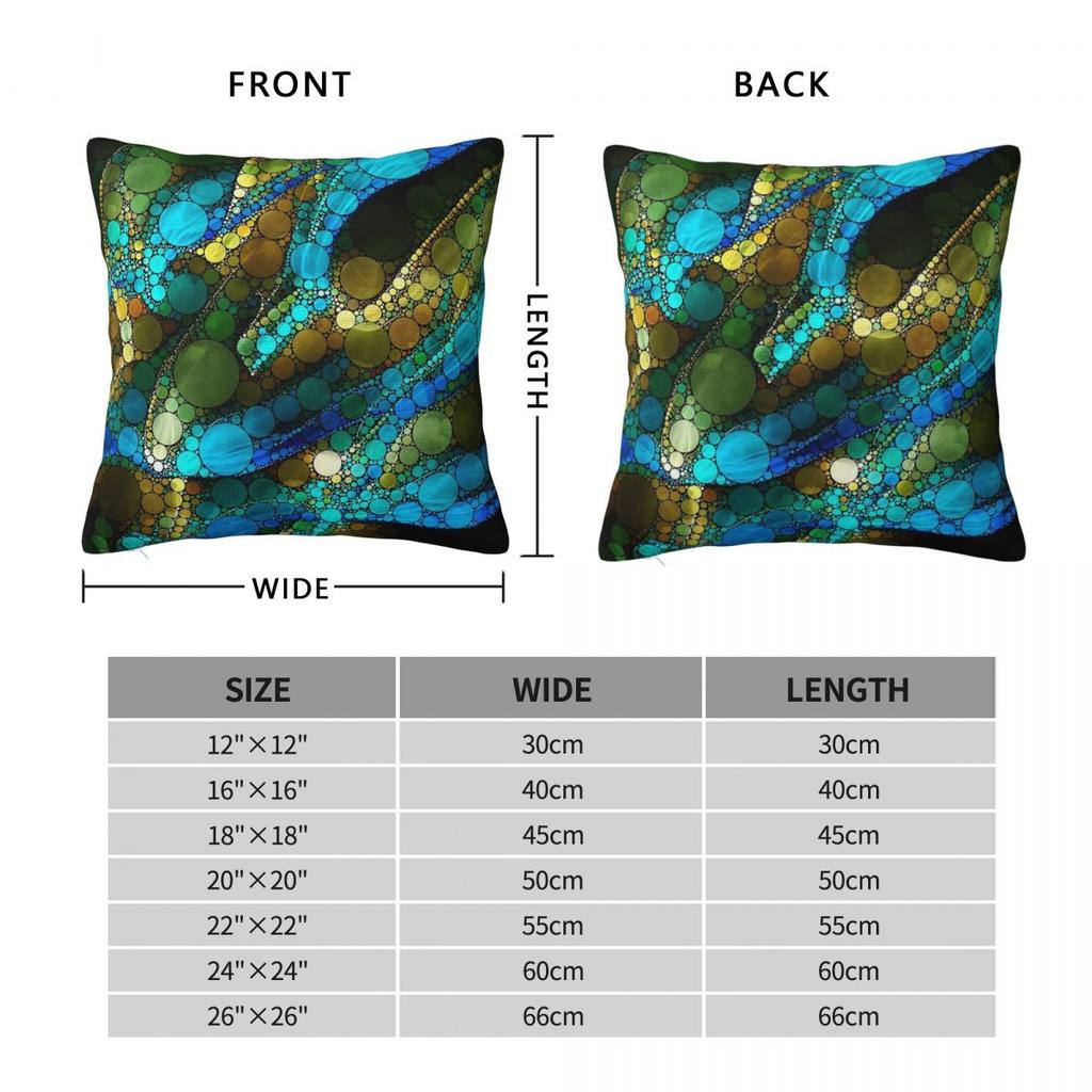 Federa Cuscino Quadrata Impressioni di Pavone Poliestere Lino Velluto Fantasia Zip Decorativa Copricuscino per Stanza