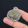 Daughters Day Sale Sterling Silver Purpurite Stone Art Deco Boho Pendant Jewelry