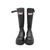 Sudingjia Non-slip Tall Red Rain Boots 2025 Outdoor Camping Rain Shoes Thick Soles But Knee Boots Knight Boots