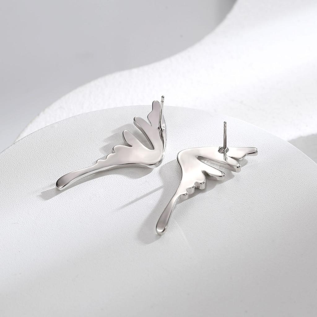 Angel Wings Personality Ins Wind Ear Literary Fan Elegant Earrings Wholesale