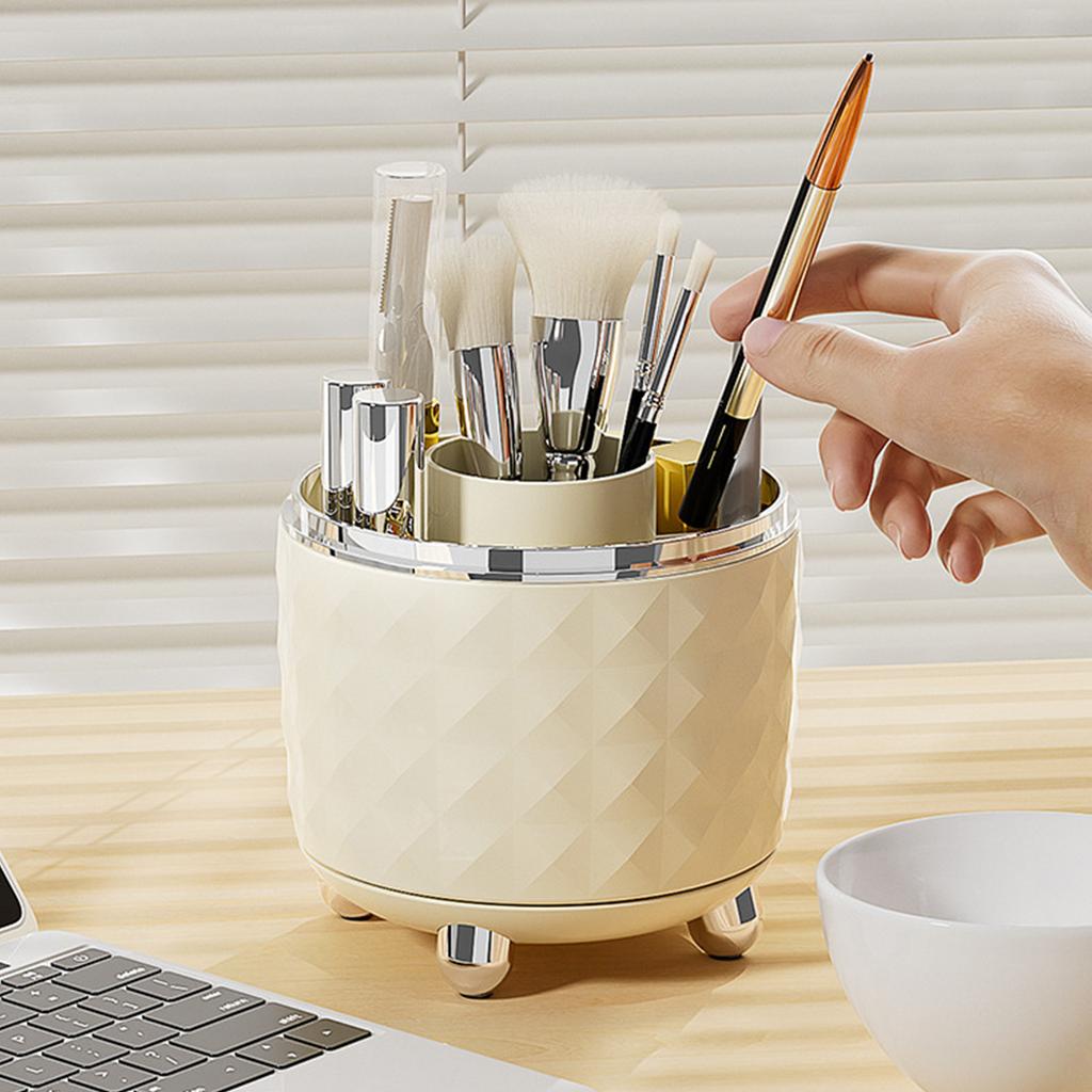 Rotating Pen Holder Desktop Makeup Brush Storage   Plastic Home Decoration for Cosmetics Pencil