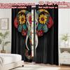 2D flat printing 2pcs Curtain Party Curtain Day of the Dead Elephant Digital Printed Polyester Drapes Festive Holiday for