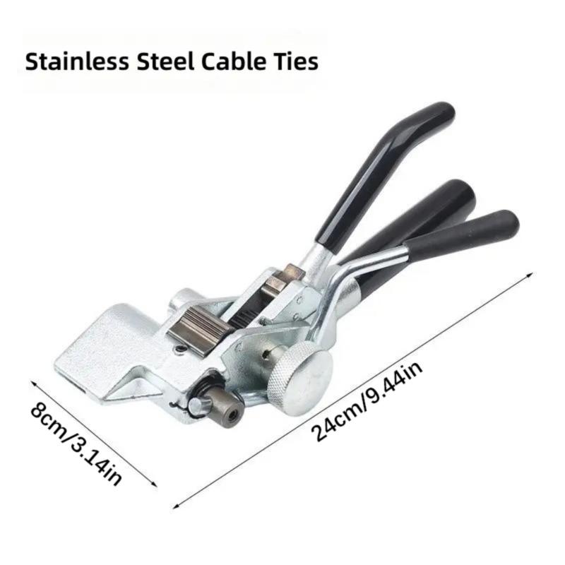 Heavy Duty Ratchet Type Stainless Steel Strapping Tensioner Tool With Builtin Cutter For Industrial Use