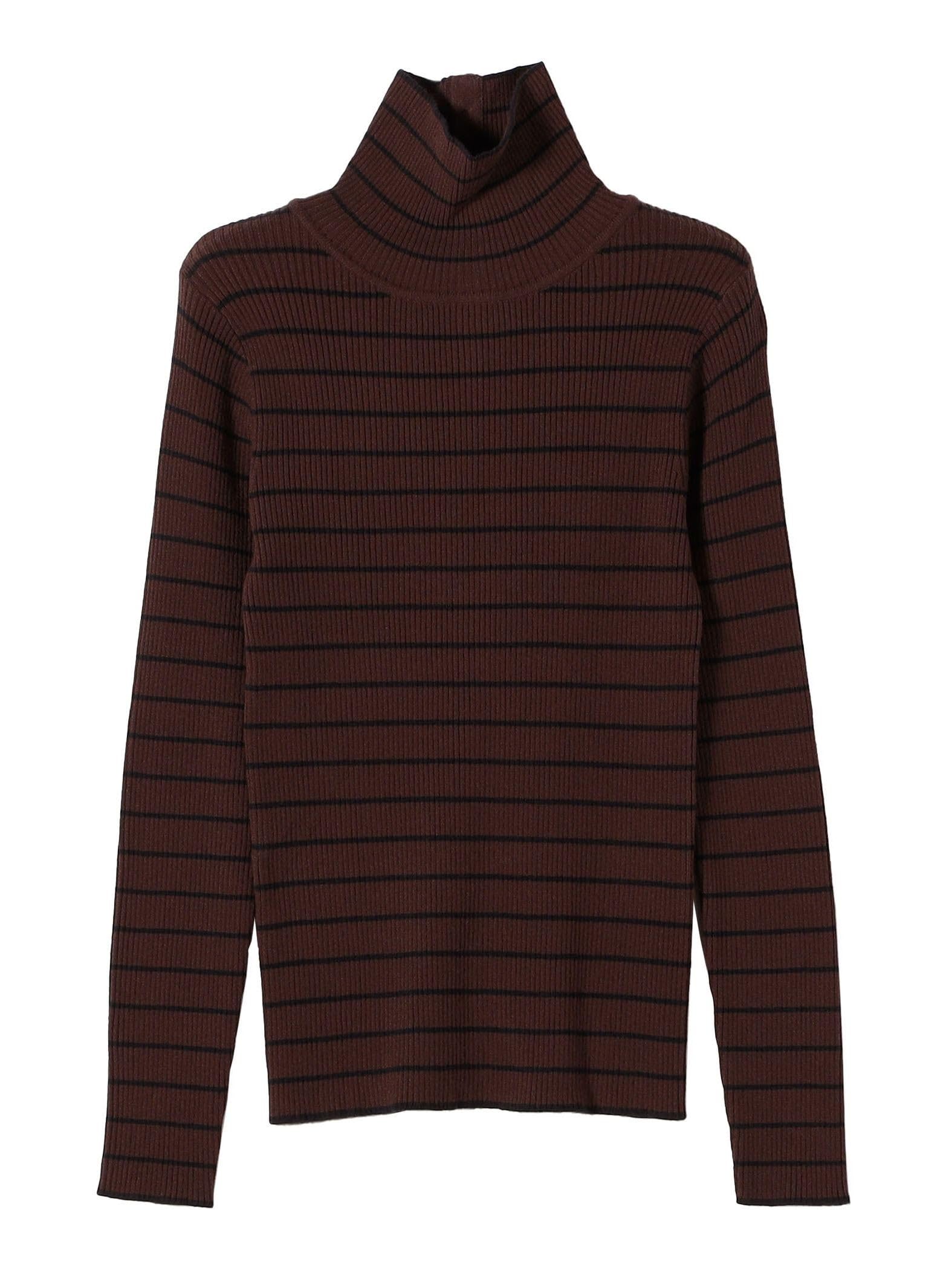 Ships Colors Hand Washable Border Rib Turtleneck Knit 226170001 Brown One Size 8180₽