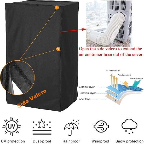 Portable Air Conditioner Covers Skyour Outdoor Waterproof Dustproof AC Unit Dust Cover Mobile Air Conditioner Storage Bags Protector Covers for Most
