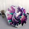 1pc Enchanted Dragon Amidst Celestial Flowers Automatic Opening and Closing Umbrella - Small Umbrella Suitable for Various Occasions C079