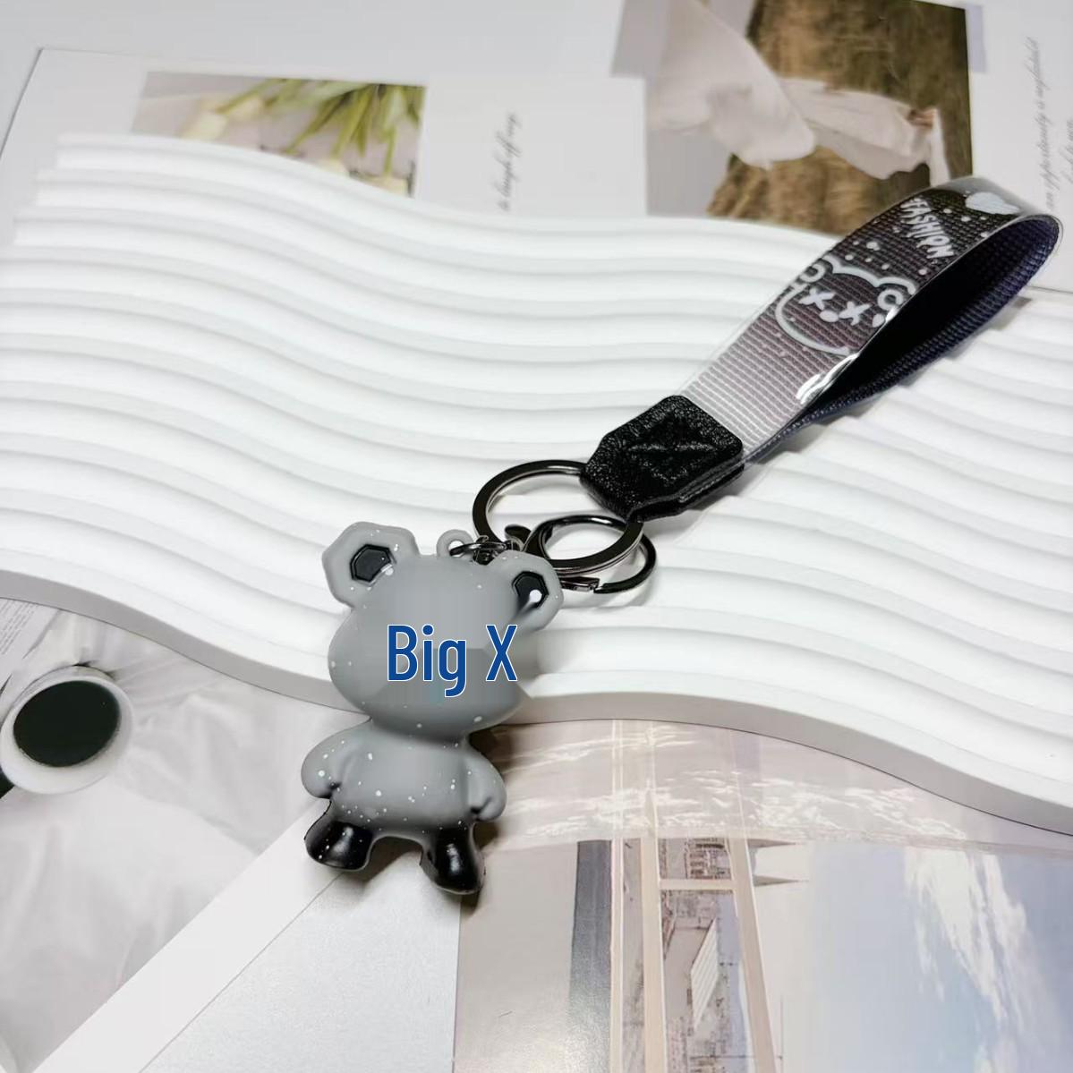 Starry Sky Bear Gradient Graffiti Keychain Pendant: Cute Gift & Ornament Accessory
