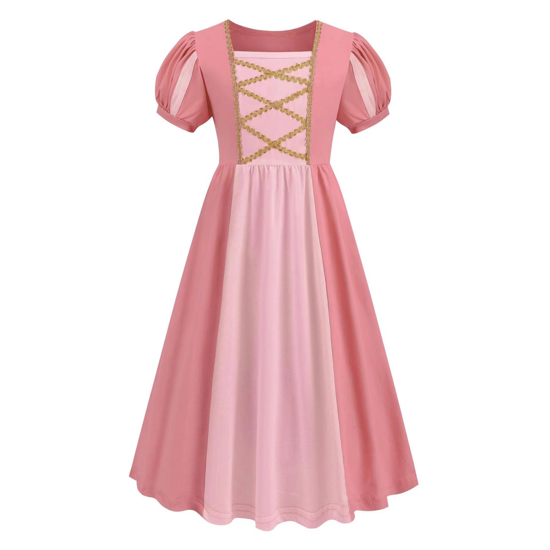 

European & American Princess Style Knitted Dress: Belle, Cinderella & Snow White Themes for Girls 140 cm
