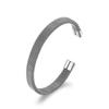 Simple and Stylish Titanium Steel Mesh C Shaped Bracelet Elastic Stainless Steel Trendy Bracelet