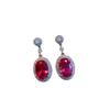 Jewelry Direct Sales Color Treasure Popular Simulation Red Glass Retro Earrings Set