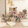 3D Blumenstickmuster Heimdekorativer Kissenbezug Wohnzimmer Sofa Polyester Kissenbezug mit Reißverschluss