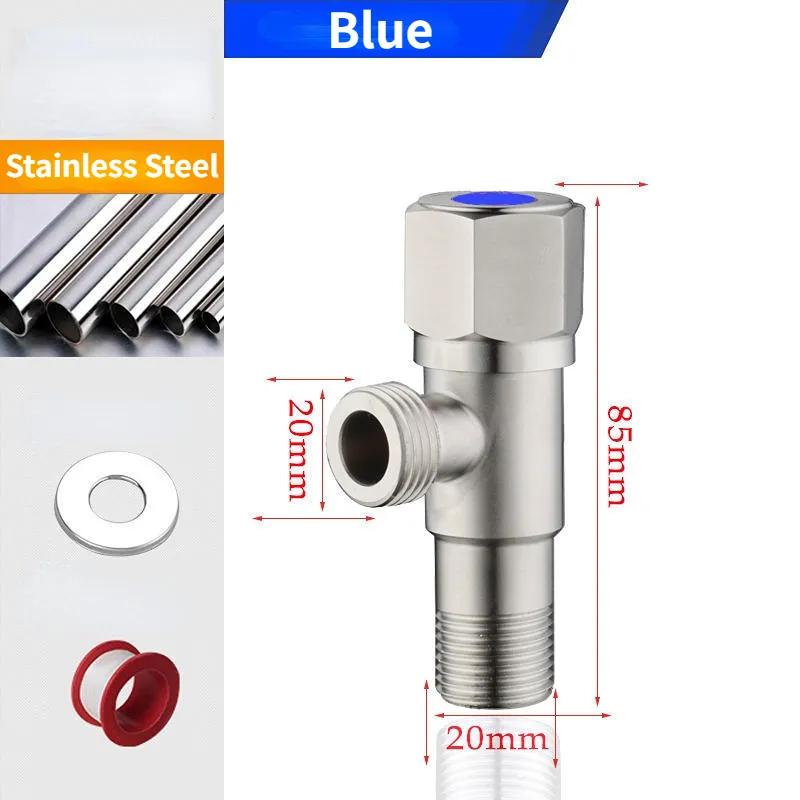 Stainless Steel Hot Cold Inlet Valve Bathroom Faucet Stop Valve Kitchen Sink Basin Triangle Valve Water Pressure Regulator