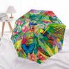1 PC Automatic Folding Umbrella - Tropical Circle Pattern, Portable & Foldable Design with 8 Ribs, Christmas Birthday Gifts