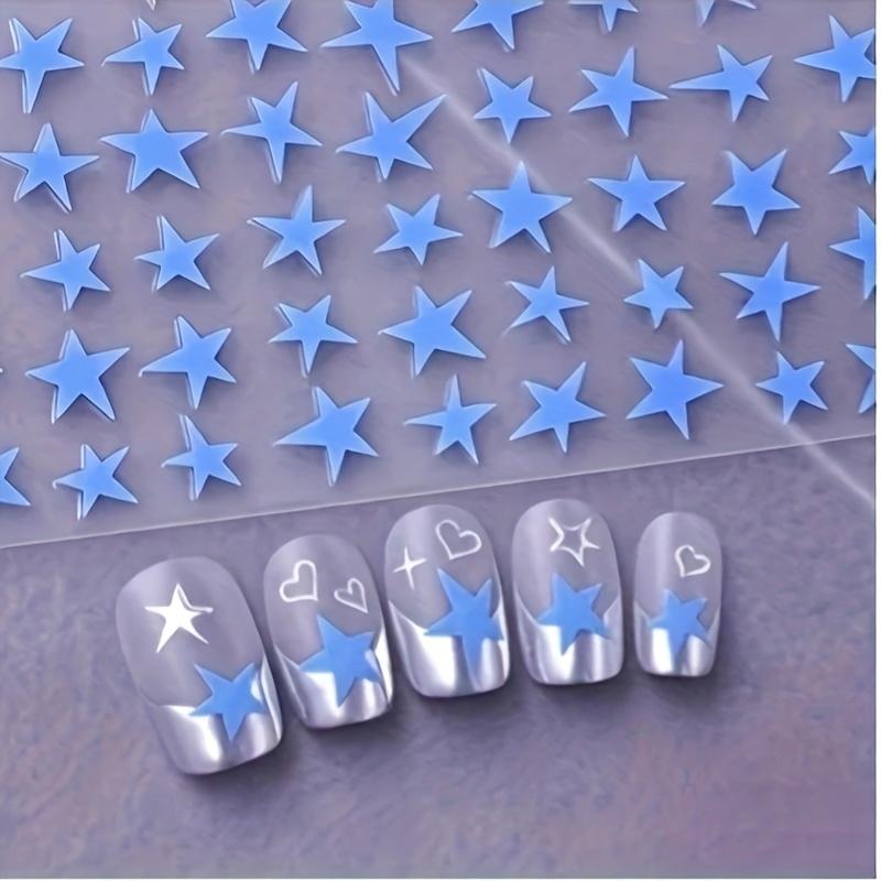 1pc, Irregular Five-pointed Star Sweet Cool Trendy Nail Stickers, Suitable for Women and S DIY Manicure, Wedding