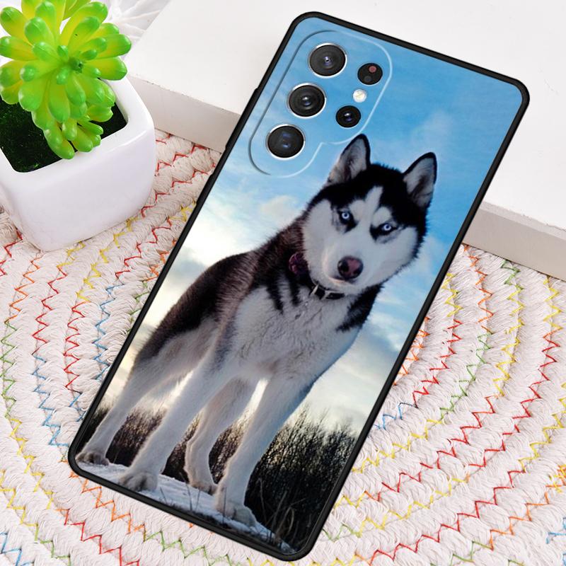 Siberian Husky Sled Dog TPU Phone Case For Samsung Galaxy Note 10 Pro S26 S25 S24 S23 S22 Ultra Plus S21 FE S20 Shockproof Cover