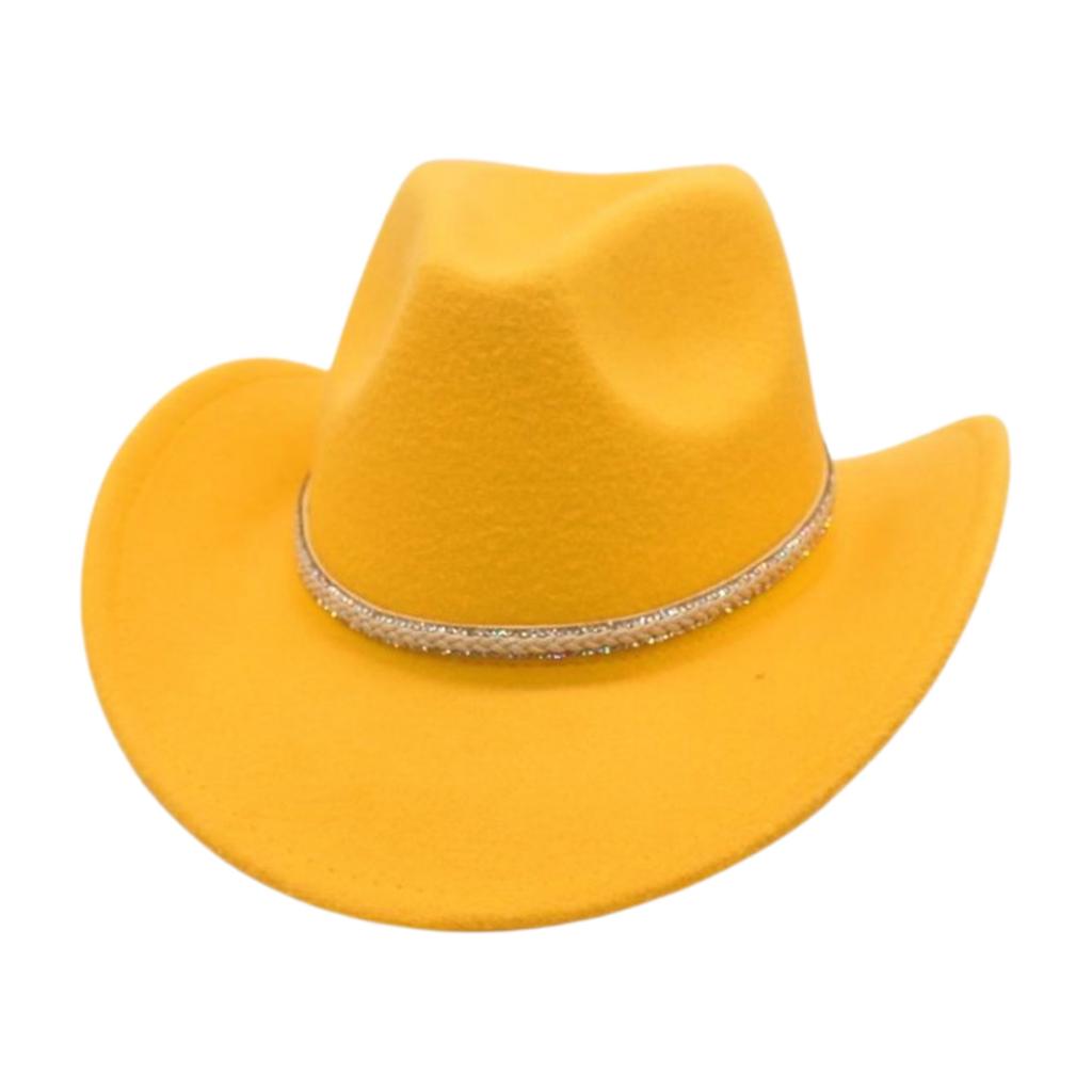 Sonnenschirm Traufe Western Cowboyhut Premium Ethnisch Stil Filzhut Feiertag Reise Winddicht Bühnenrequisiten Zylinder