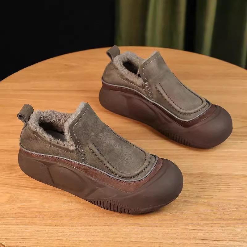 Women's Cotton Shoes 2025 New Winter Velvet Warm Thick Soled Cotton Shoes Fashionable Round Toe Anti Slip Casual Sports Shoes