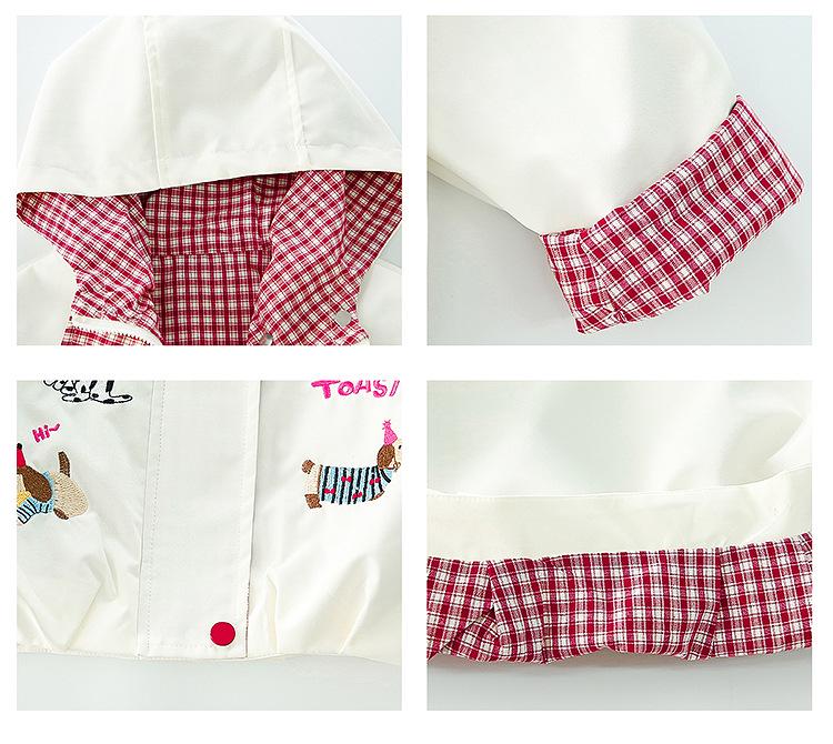 Mädchen 2025 Frühling/Herbst Kapuzen-Windjacke & Strickjacke