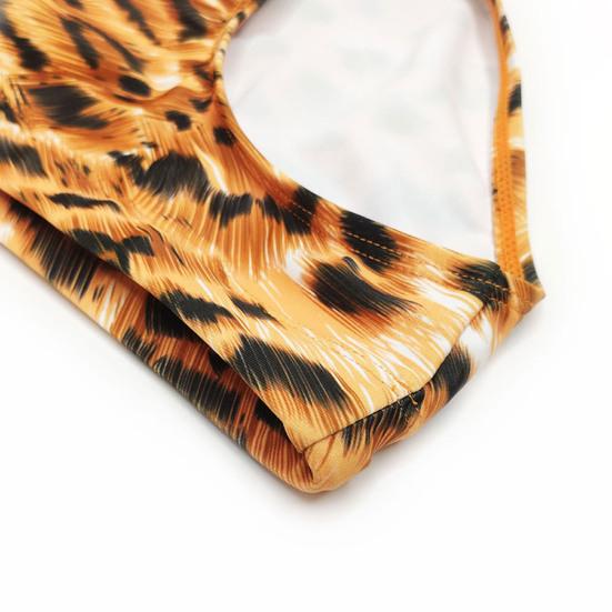 Men Swimming Briefs Low-rise Tiger Print Swim Trunks Slim Fit Swim Briefs