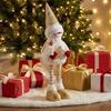 Stretchable Christmas Standing Snowman Sequined Telescoping Snowman Figurine  Gifts Giving