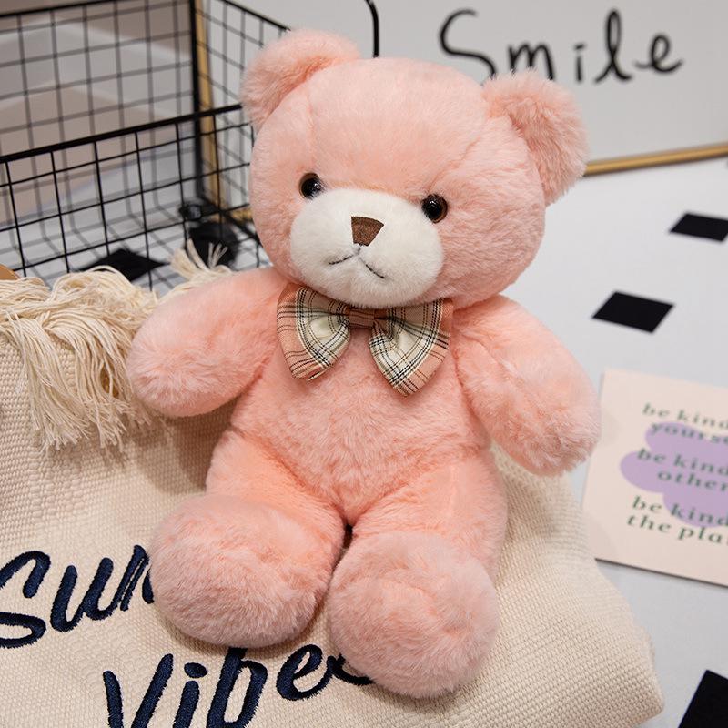Cute Girly Teddy Bear Plush Toy - Bow Tie Comfort Doll