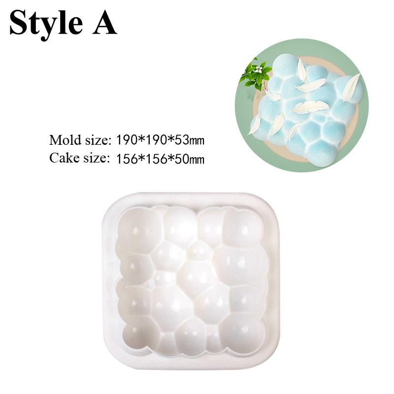 Food Grade Silicone Cake Molds Single Cell Mousse Moulds Dessert Decorating Pan Non Stick Pastry Baking Tools Kitchen Bakeware