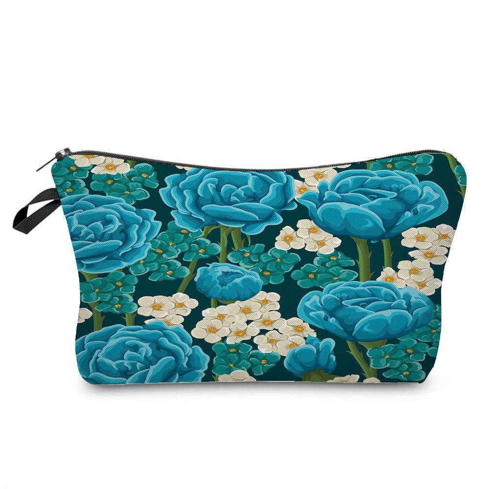 Women Flower Print Cosmetic Bag Toiletries Organize Travel Storage Case 6379