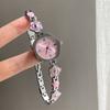 New Fashion Xiaoxiang‑Style Bracelet Watch Korean‑Style Camellia Elegant Light‑Luxury Wrist Watch For Ladies Small Blue Pointer Design