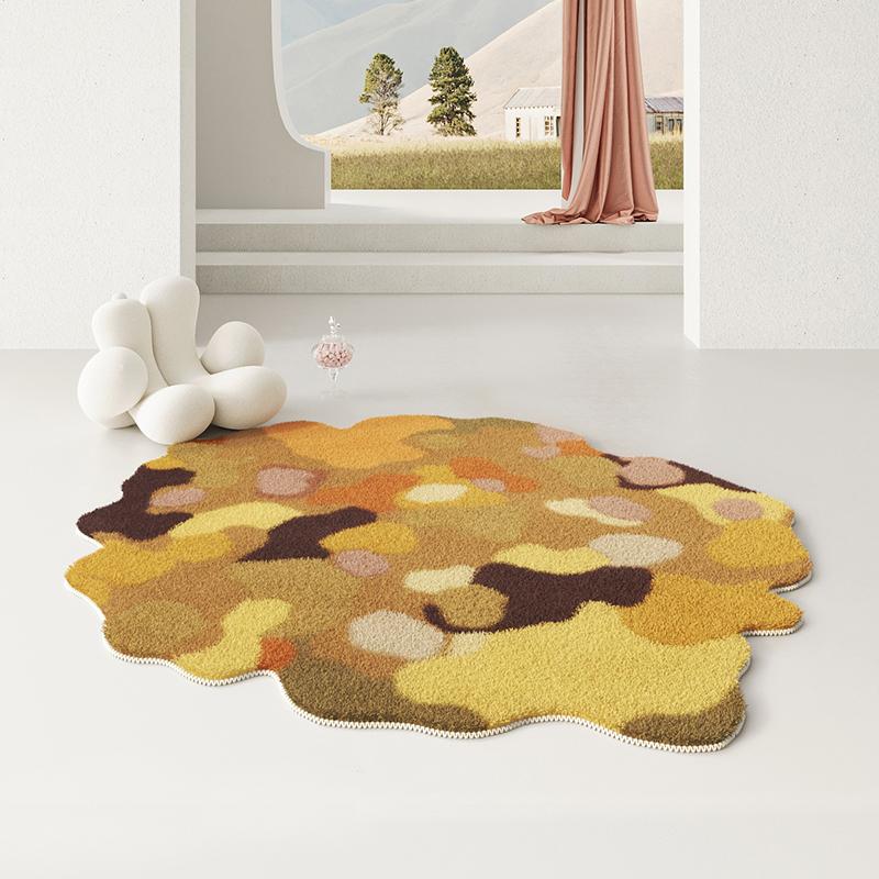 Irregular Cloakroom Non-Slip Mat Nordic Style Living Room Decoration Shaped Carpet Thicken Bedroom Bedside Rug Home Plush Rugs