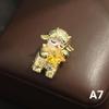 Shiny Sheep Goat Animal Brooch Rhinestone Pearl Decor Lapel Pin Elegant Women Jewelry for Coat Dress Bag Daily Decoration