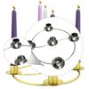Advent Ring Candle Holder Durable Iron Candlestick Wreath Centerpiece for Holiday Table Decor Christmas Apartment