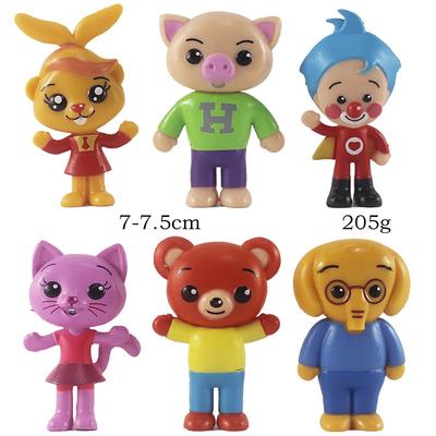 6pcs/set Cute Plim Clown Anime Figure Toy PVC Enlightenment Education Model Dolls for Children Gift Desk Decorations
