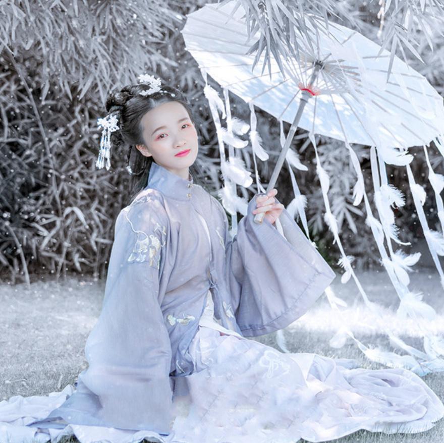 LED Chinese Japan Yarn Oiled Paper Silk Cloth Umbrella Costume Ancient Princess Umbrella Drama White Craft Umbrella Cosplay