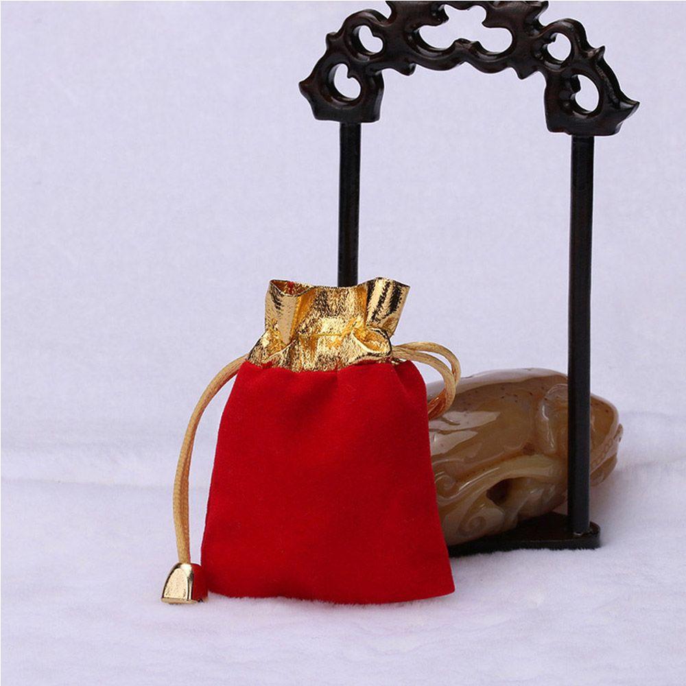

Fleece Wrapping Pack Gift Bag Drawstring Pouch Jewellery Bag Wedding Favor Red Velvet