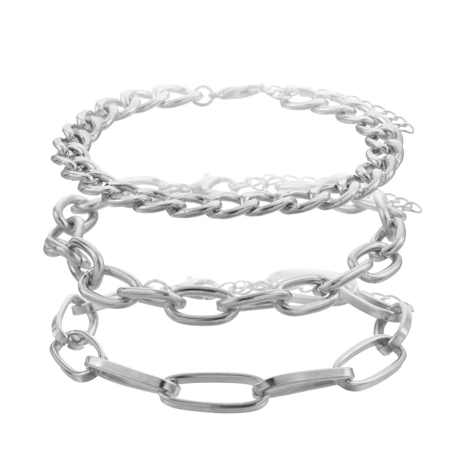 

Fashion personality bamboo thick chain metal bracelet female, trend temperament multi-layer