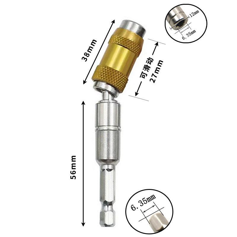 Drill Bit Extension Pivot 1/4 Inch Hex Quick Release Pivoting Screwd Drill Bit Holder Magnetic Swiveling Bit Tip Holder Set