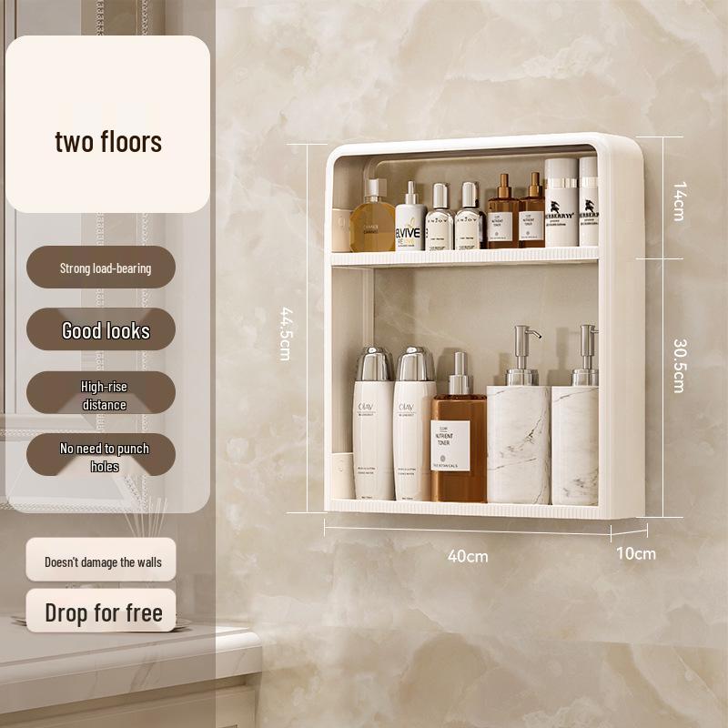 Punch-Free Wall-Mounted Bathroom Vanity Shelf
