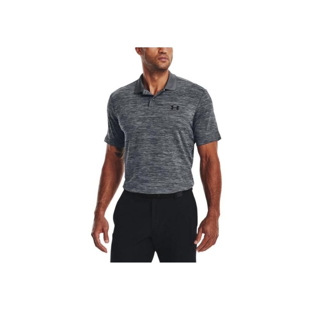 Under Armour Solid Color Golf Polo Shirt Men Tops Gray 1377374-012