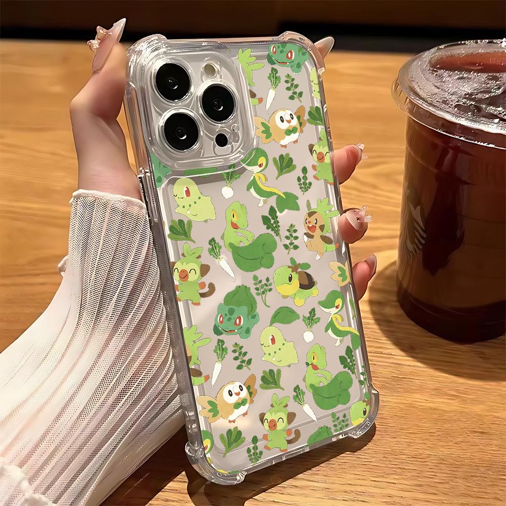 Cute Anime Pokemons Phone Case For IPhone 16e 16 15 14 13 12 11 Mini Pro Max X XR XSMax 7 8 Plus Anti Fall Transparent Cover