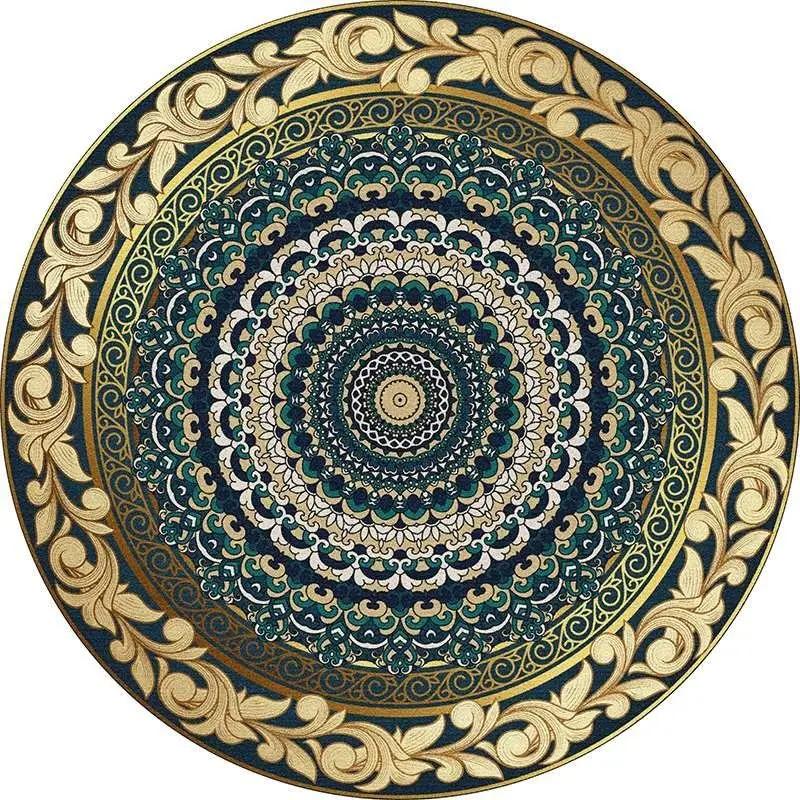 American Ethnic Bohemian Round Carpet Living Room Bedroom Decorate Coffee Table Rug Hanging Basket Computer Swivel Chair Mat