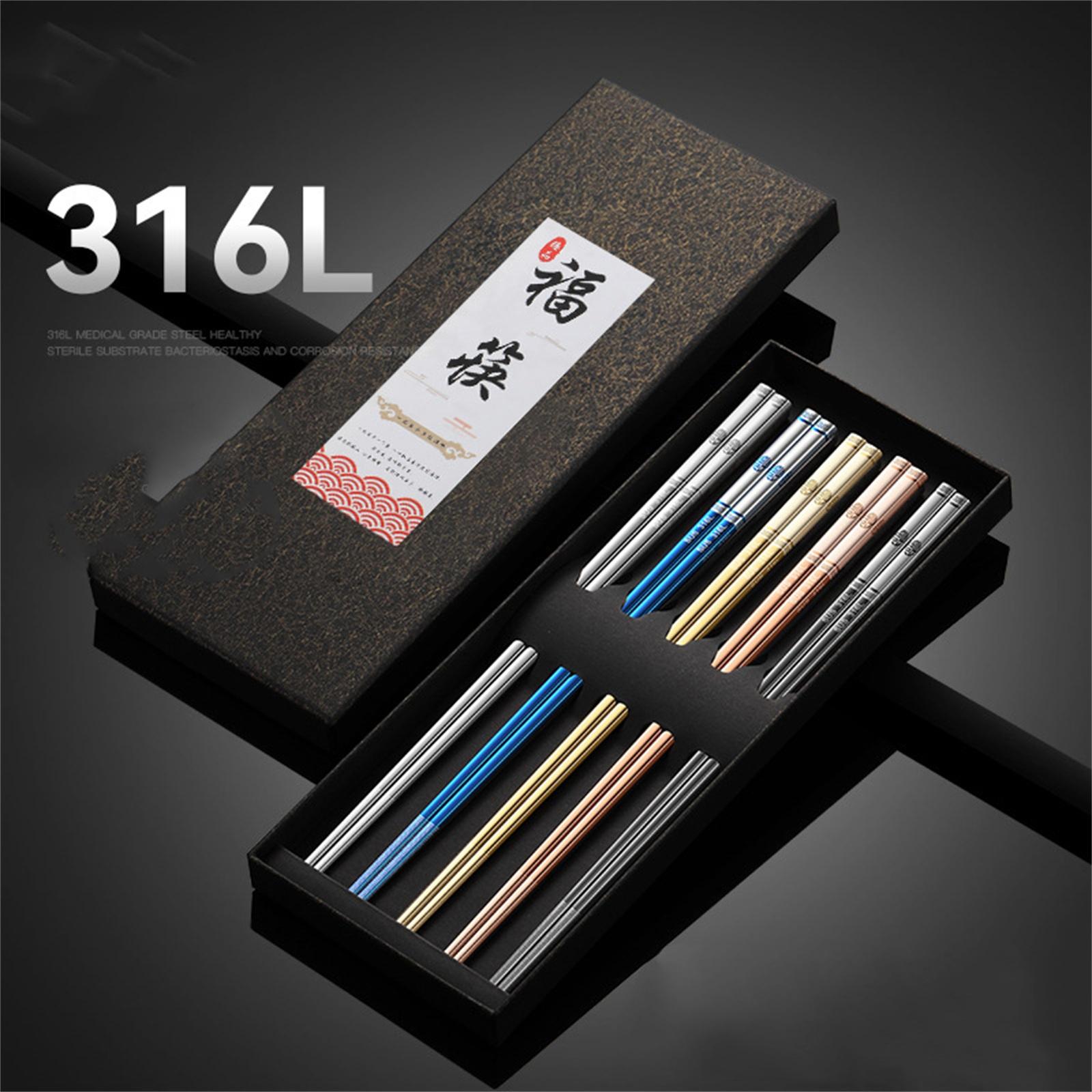 Японские многоразовые палочки для еды Набор из 5 штук натуральных деревянных палочек для еды One Size