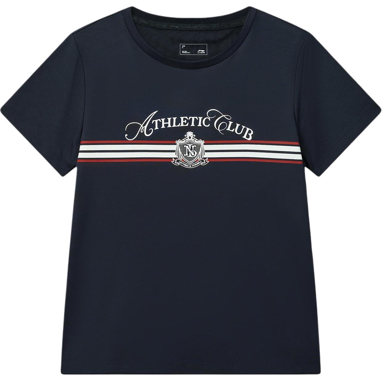 

Li-Ning Comfortable Moisture-Wicking Striped Short Sleeve T-Shirt Women Tops AHSW318-3 M