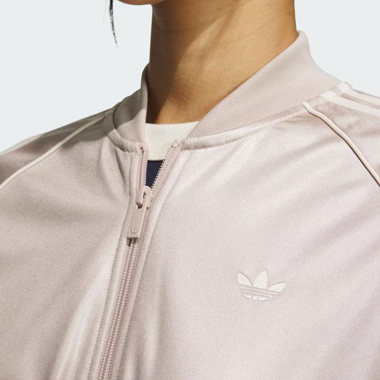 Adidas Casaco Esportivo Tricotado Color Block Originals Corset Sst Tops Femininos Miracle-Cinza Marrom IX1905