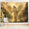 Adorable Heavenly Light Wall Tapestry, Angelic Figure Nature Scene Design Soft Hanging Decor Perfect Gift For Faith Peace Lovers