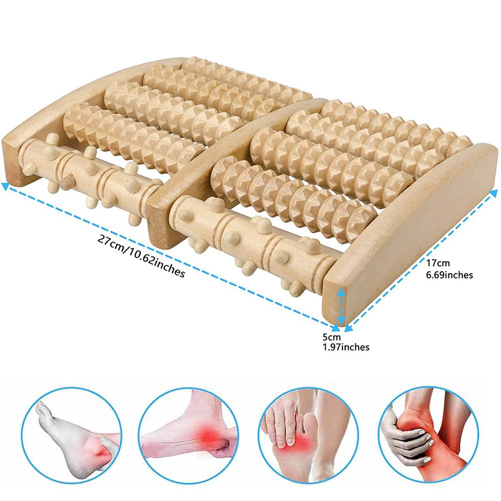

Дерев яний валик для ніг Wood Care Massage Reflexology Muscle Relax Relief Massager Spa Gift Антицелюлітний масажер для ніг Інструменти для догляду