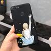 Für Huawei P Smart Hülle Niedliche Blume Schwarz Weiches TPU Silikon Bumper Hülle Für Huawei PSmart P Smart 2017 FIG-LX1 Handyhülle Funda