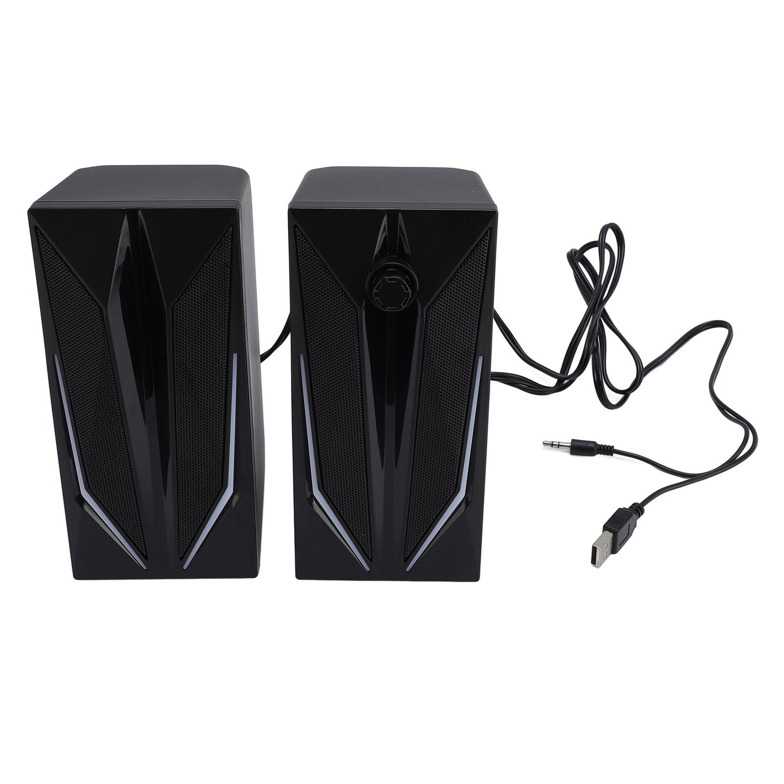 

1 пара 2,0-дюймовых динамиков с RGB-подсветкой USB, небольшой мультимедийный динамик для ноутбука, настольного ПК